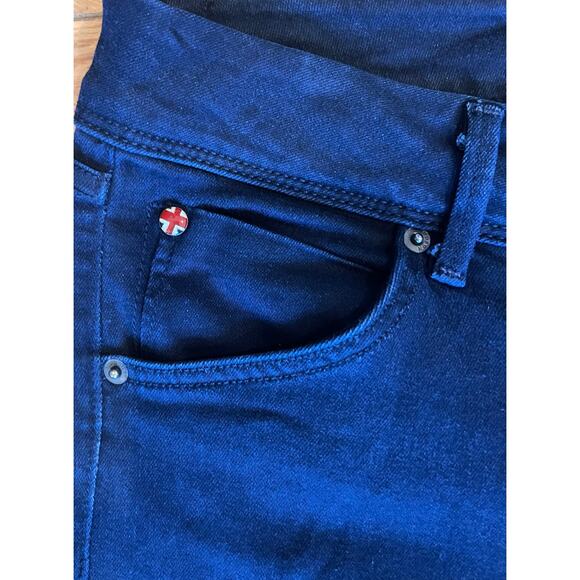 Hudson Women’s High Rise Flare Jeans Dark Wash‎ Double Button Fly Size 32 - Picture 3 of 7